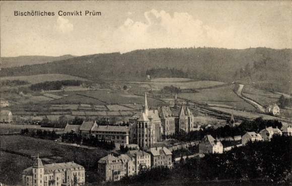 Postcard Prüm in the Eifel, Episcopal Convikt
