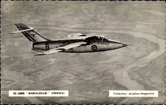Postcard SE.5000 Baroudeur, fighter aircraft