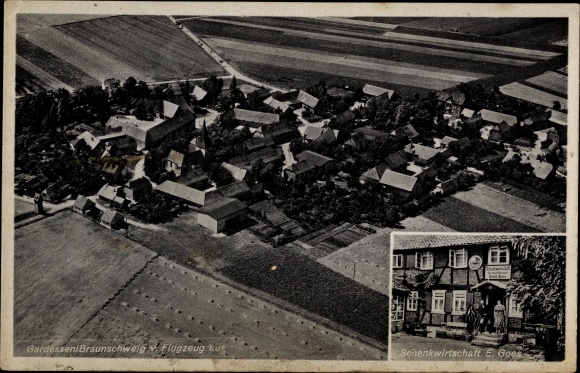 PC Garessen near Cremlingen Lower Saxony, view of the place, aerial photograph, gift economy Post