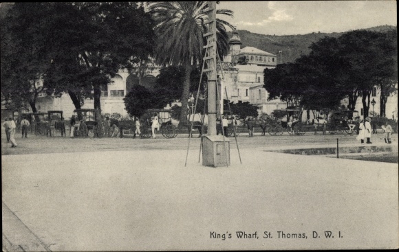Postcard Saint Thomas DWI US Virgin Islands, King&#39;s Wharf