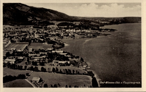 Postcard Bad Wiessee in Upper Bavaria, aerial photograph