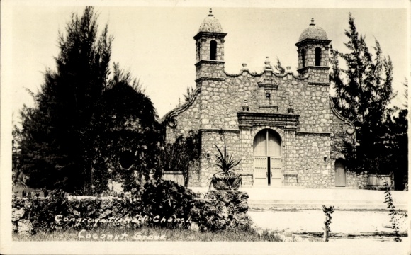 foto Ak Coconut Grove Miami Florida VS, Plymouth Congregational Church, Devon Road