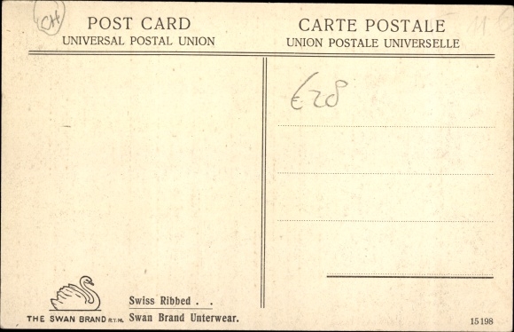 Postcard Bern Stadt Schweiz, Swan Brand Knitting Works, Office, Strickereifabrik Fritz Ryff, Büros