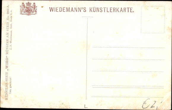 Artist PC Bad Münster am Stein, Ebernburg, view of the castle, ruins, WIRO 2062