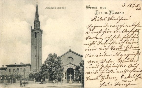 Ak Berlin Tiergarten Moabit, Johannis-Kirche