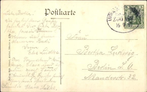 Postcard Heiddorf Neu Kaliß in Mecklenburg, Eldepartie, garden restaurant