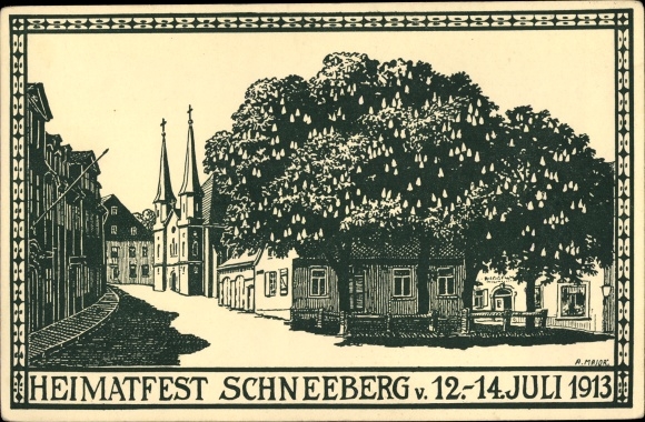 KP artysty Schneeberg w Rudawach, Hauptwache, Fürstenplatz, Hospitalkirche, Heimatfest 06.12.13