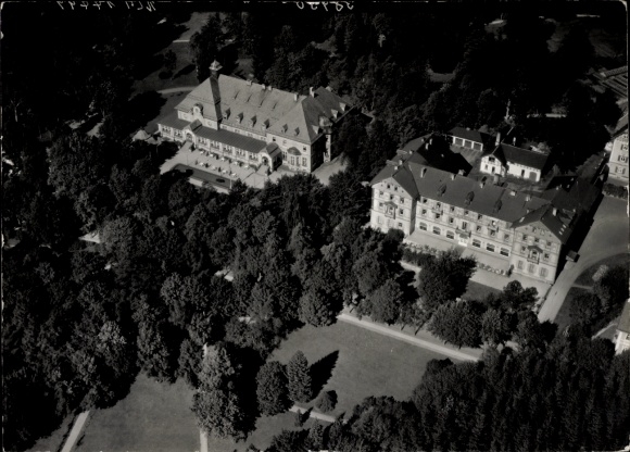 Photo Bad Steben in Upper Franconia, spa facilities, aerial photograph