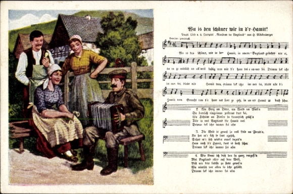 liedje Ak Mückenberger, Hilmar, Wu is mooier dan in de Hamit, Soldaat, Accordeon, Boeren
