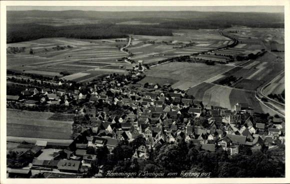 Ak Hemmingen in Württemberg, Fliegeraufnahme