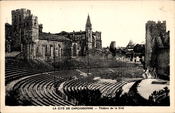 Postcard Carcassonne Aude, Théâtre de la Cité, Carcassonne