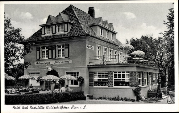 PC Horn Bad Meinberg North Rhine-Westphalia, hotel and service area Waldschlösschen, owner E. Richtermeyer