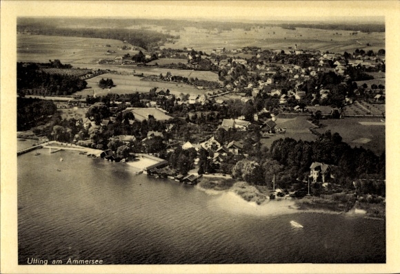 Ak Utting am Ammersee Oberbayern, Fliegeraufnahme
