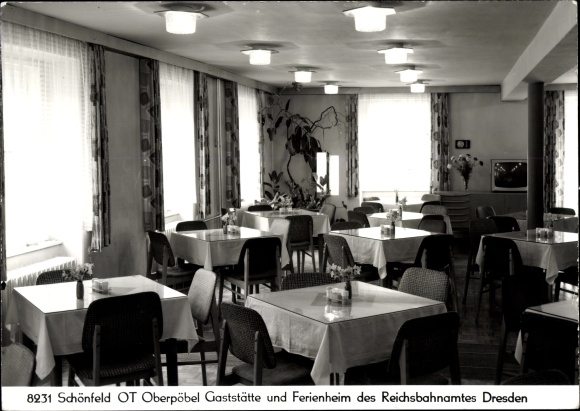Postcard Oberpöbel Dippoldiswalde Sachsen, restaurant and holiday home, interior