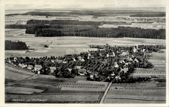 Ak Hausen Rottweil am Neckar, Fliegeraufnahme