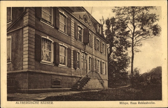 Ak Milspe Ennepetal Noordrijn-Westfalen, Altbergische huizen, huis Rahlenbecke