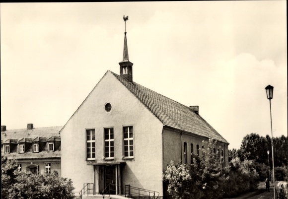 Postcard Züssow in Western Pomerania, church hall, diaconal institutions