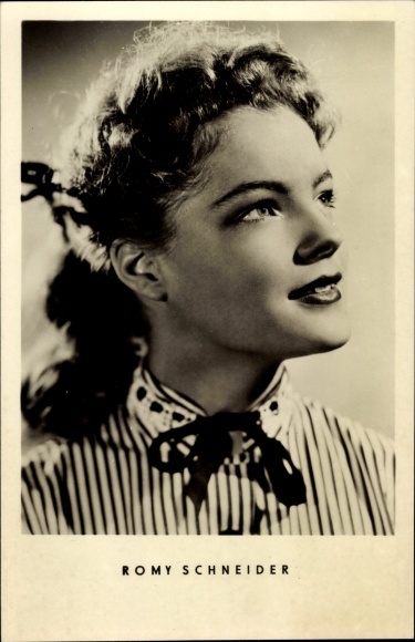 Postcard actress Romy Schneider, portrait