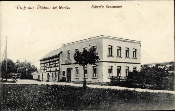 Ak Stöcken Langenbernsdorf Sachsen, Fickert's Restaurant