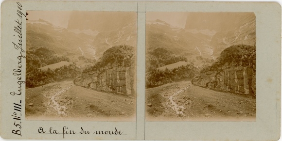 Stereo photo Engelberg Kt. Obwalden Switzerland, landscape, 1900