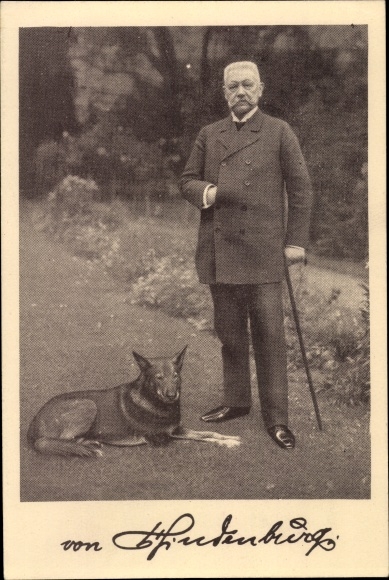 Postcard Field Marshal Paul von Hindenburg, speech to the German people, Easter 1925