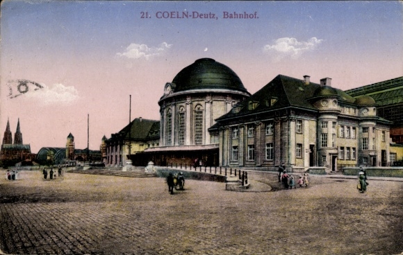 Ak Deutz Köln am Rhein, Bahnhof