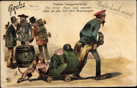 Chromo-Litho Probates transport procedure, A wise man takes care of the transport home even before drinking