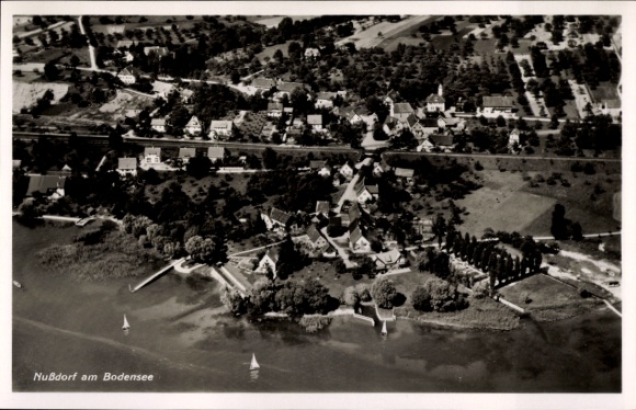 Postcard Nußdorf Nussdorf Überlingen am Bodensee, aerial photograph