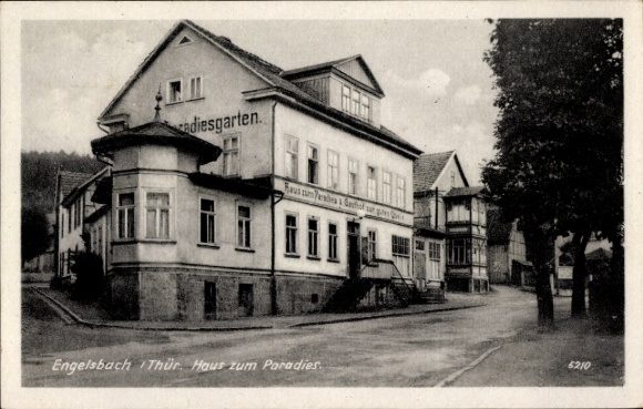 Ak Engelsbach Leinatal Thüringen, Haus zum Paradies