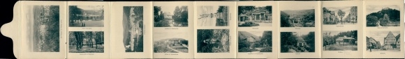 Leporello Postcard Bad Wildungen in Hesse, partial views