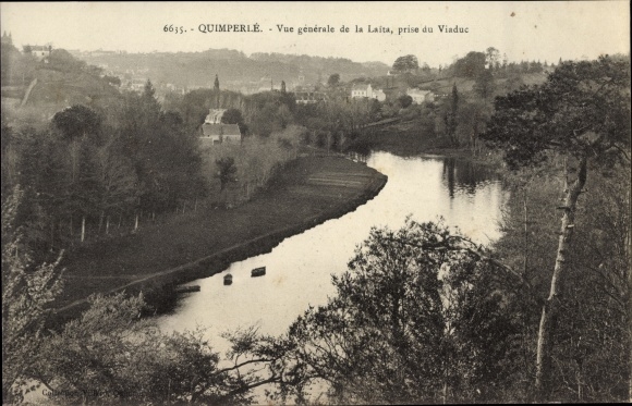 Postcard Quimperlé Finistère, View of the Laita