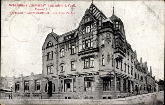Ak Lengenfeld Vogtland Sachsen, Schankhaus Quetsche, Außenansicht