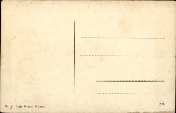Postcard Milano Milan Lombardy, Via Dante and Torre Umberto I, tram