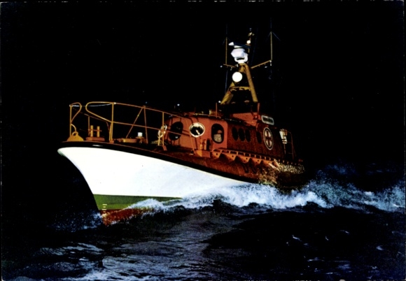 Postcard 12m beach rescue boat Siegfried Boysen, Neuharlingersiel