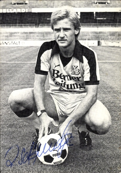 Autograph card footballer Roland Schönenberge, BSC Young Boys, autograph