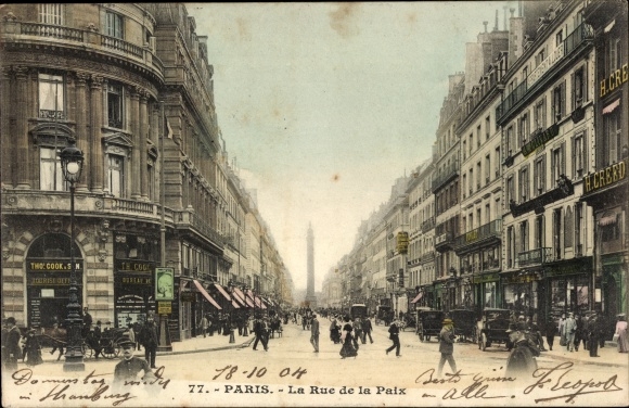 Ak Paris II Arrondissement Bourse, La Rue de la Paix