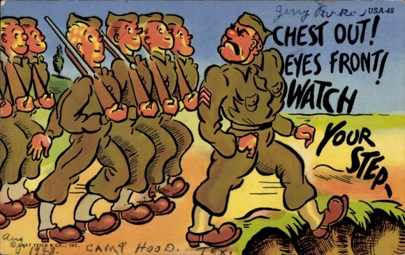 Ak USA, Amerikaanse soldaten, generaal valt in de bres