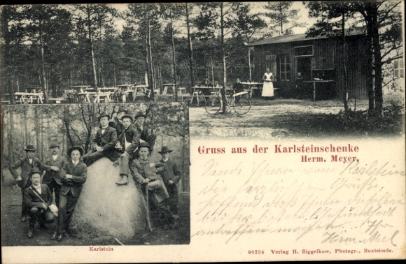 Ak Neu Wulmstorf in Nedersaksen, Karlsteinschenke, Karlstein