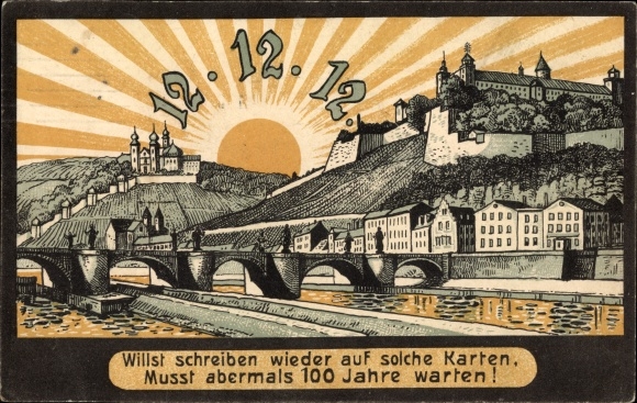 PC Würzburg am Main Unterfranken, date 12/12/12, want to write on such cards again