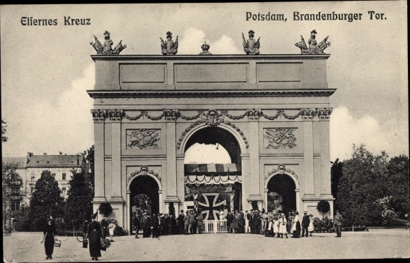 PC Potsdam in Brandenburg, Brandenburg Gate, Iron Cross, for the best of war welfare