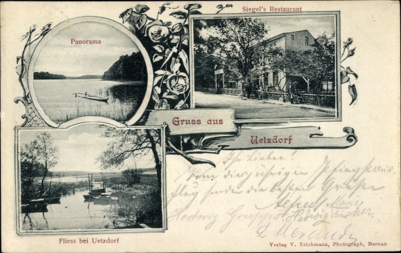 PC Uetzdorf in the Mark Ützdorf Wandlitz, Panorama, Siegels Restaurant, Fliess
