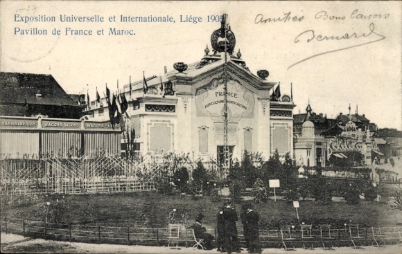 Postcard Liège Liège Wallonia, World Exhibition 1905, French Pavilion, Morocco