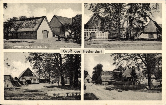 PC Hedendorf Neukloster Buxtehude, homestead, general store L. Siebrecht, street section