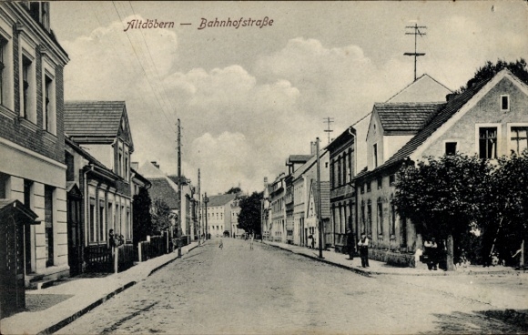 Postcard Altdöbern in Lower Lusatia, Bahnhofstraße