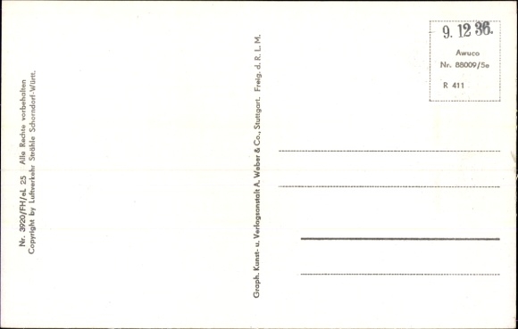 Postcard Dettingen am Albuch Gerstetten Württemberg, aerial photograph