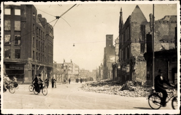 foto Rotterdam Zuid-Holland Nederland, oorlogsschade, II WO