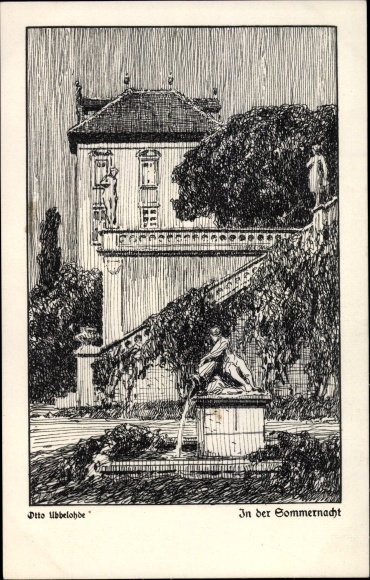 Artist PC Ubbelohde, Otto, In the summer night, German longing