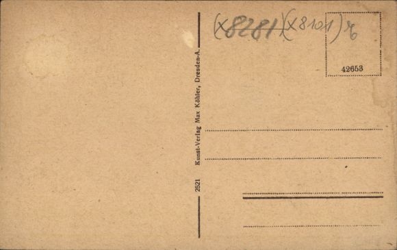Ak Dresden Schönfeld Weißig, kasteelvijver, apotheek, gebouw