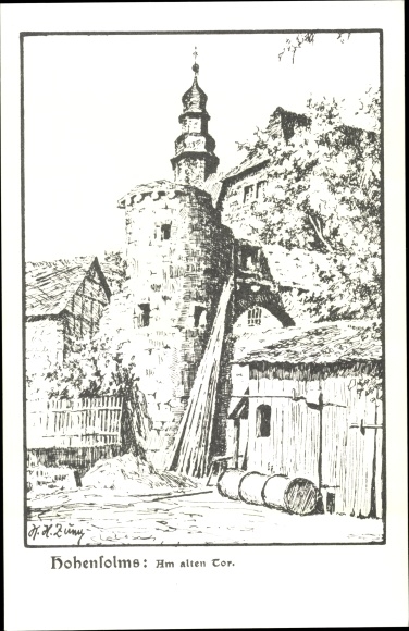 Artist PC Hohensolms Hohenahr in Hessen, at the old gate