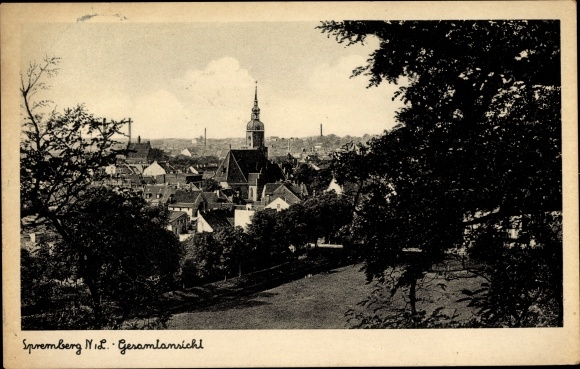 Ansichtkaart Spremberg in Lausitz, uitzicht op de stad